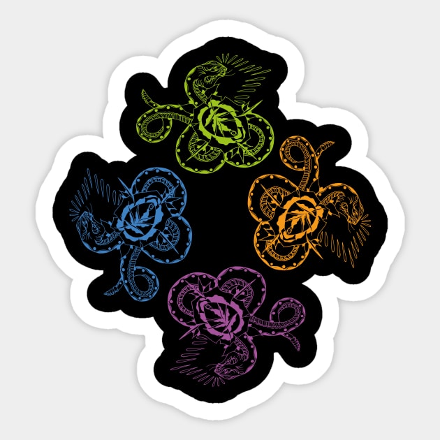 neon snakes Sticker by namesrebellion